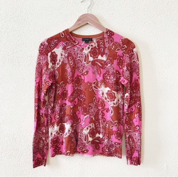 J. Crew Margot Sweater in Vintage Paisley S - Picture 2 of 4